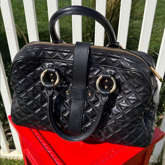 Marc Jacobs Made in Italy Quilted Black Leather Satchel - Picture 4 of 10